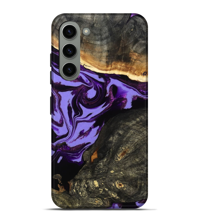 Galaxy S23 Plus Wood Live Edge Phone Case - Lexus (Purple, 808689)