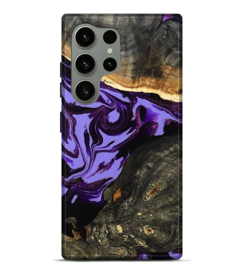 Galaxy S24 Ultra Wood Live Edge Phone Case - Lexus (Purple, 808689)