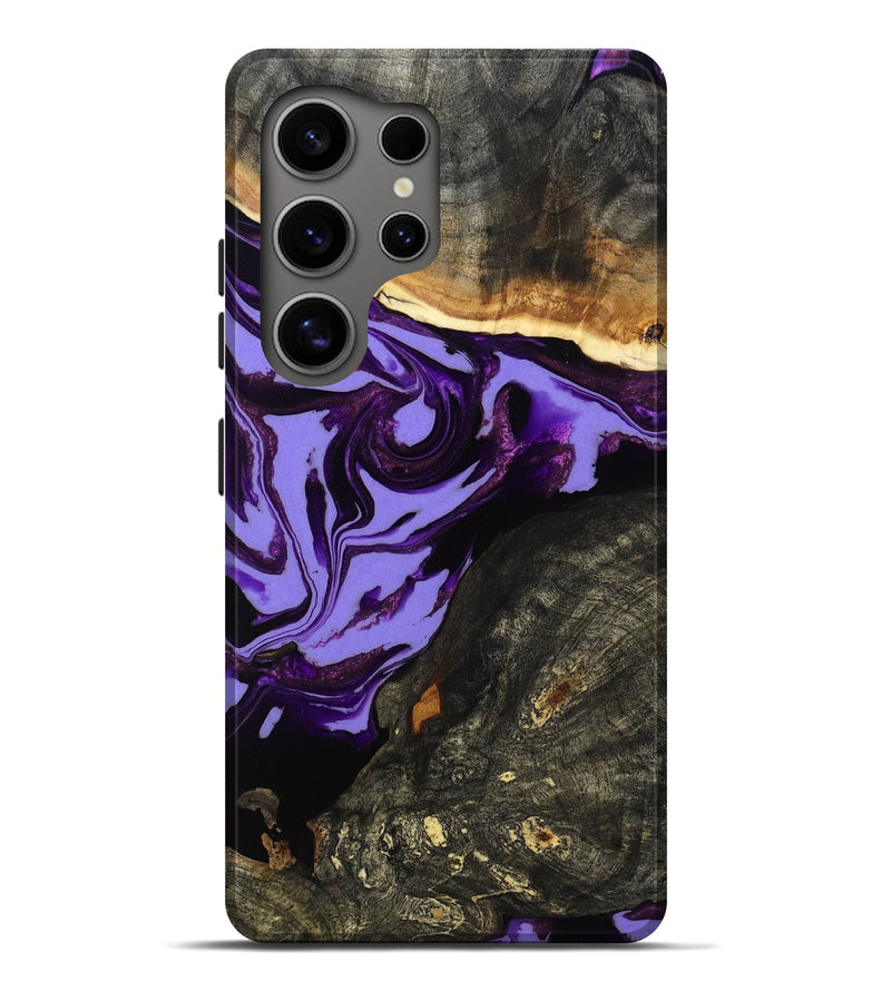 Galaxy S25 Ultra Wood Live Edge Phone Case - Lexus (Purple, 808689)