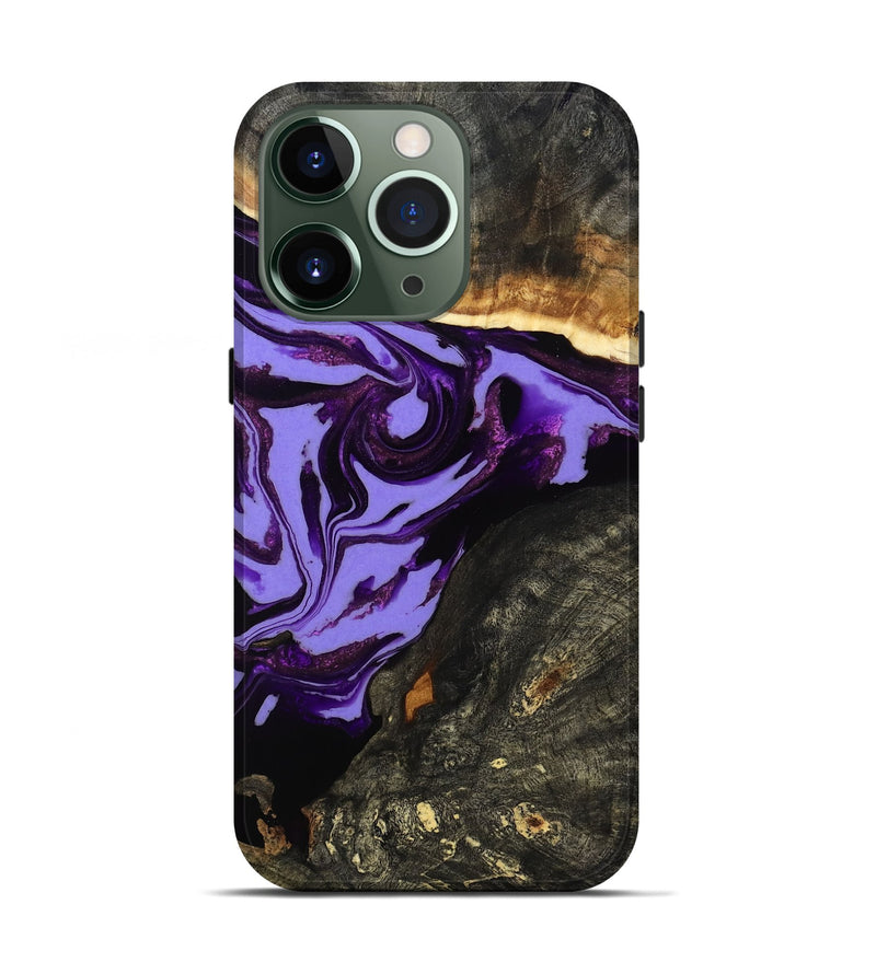 iPhone 13 Pro Wood Live Edge Phone Case - Lexus (Purple, 808689)