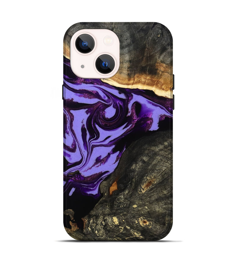 iPhone 14 Wood Live Edge Phone Case - Lexus (Purple, 808689)