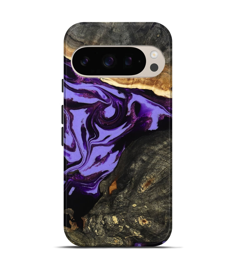 Pixel 10 Pro Wood Live Edge Phone Case - Lexus (Purple, 808689)