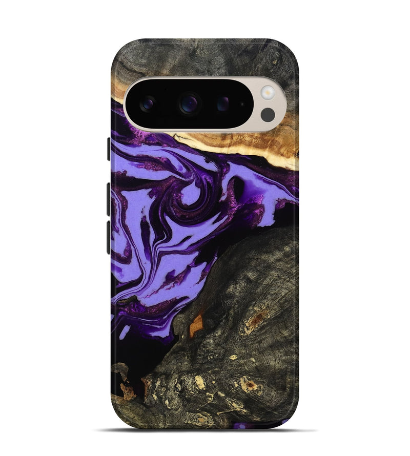 Pixel 9 Wood Live Edge Phone Case - Lexus (Purple, 808689)