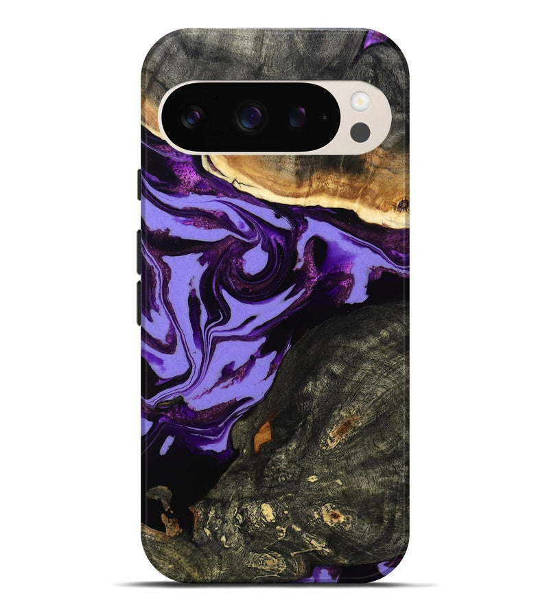 Pixel 9 Pro XL Wood Live Edge Phone Case - Lexus (Purple, 808689)