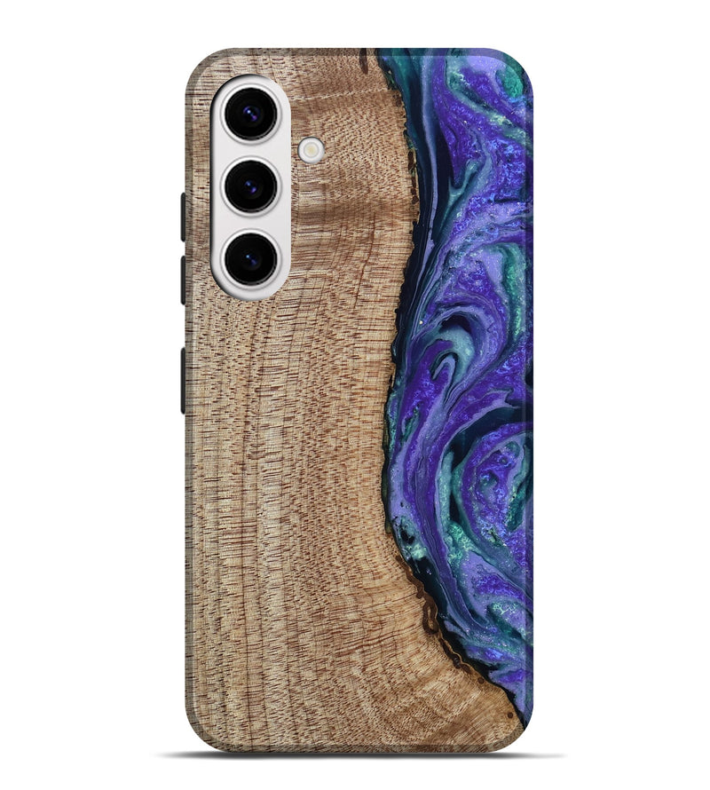 Galaxy S25 Plus Wood Live Edge Phone Case - Tess (Purple, 808690)