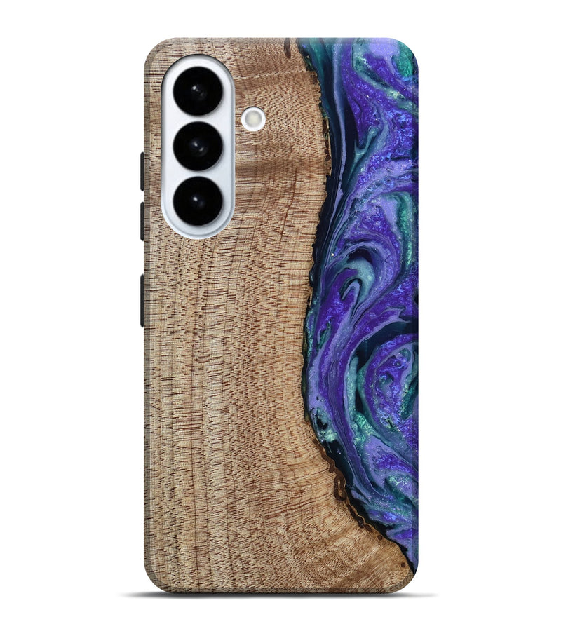 Galaxy S26 Plus Wood Live Edge Phone Case - Tess (Purple, 808690)