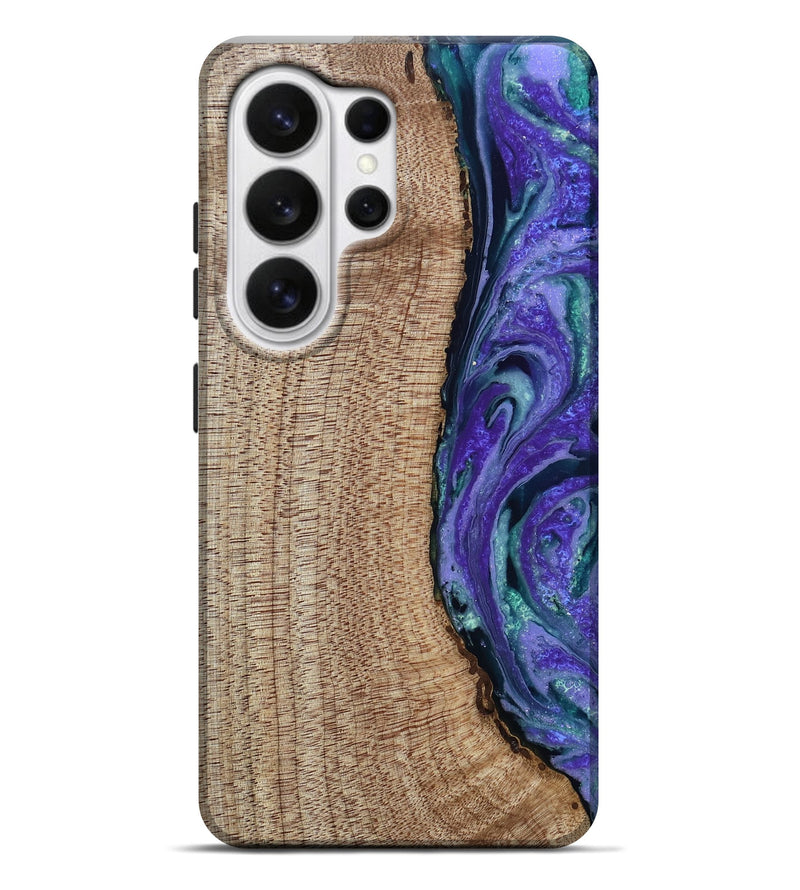 Galaxy S26 Ultra Wood Live Edge Phone Case - Tess (Purple, 808690)