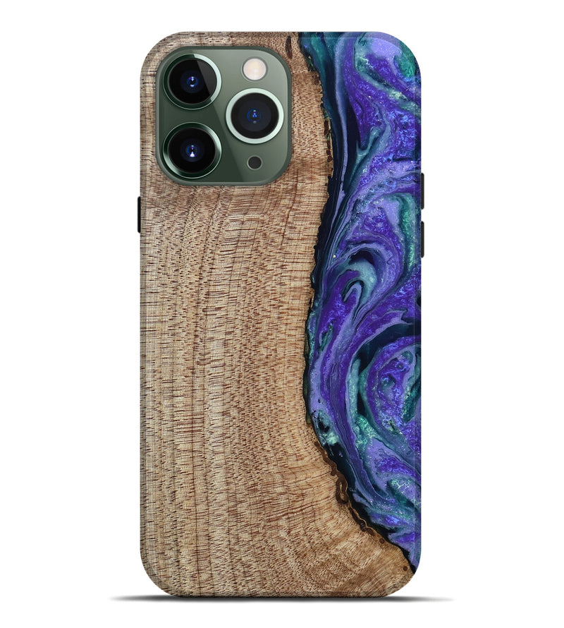 iPhone 13 Pro Max Wood Live Edge Phone Case - Tess (Purple, 808690)