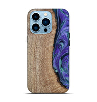 iPhone 14 Pro Wood Live Edge Phone Case - Tess (Purple, 808690)