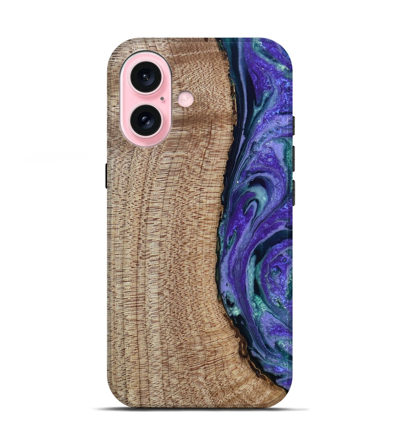 iPhone 17 Wood Live Edge Phone Case - Tess (Purple, 808690)