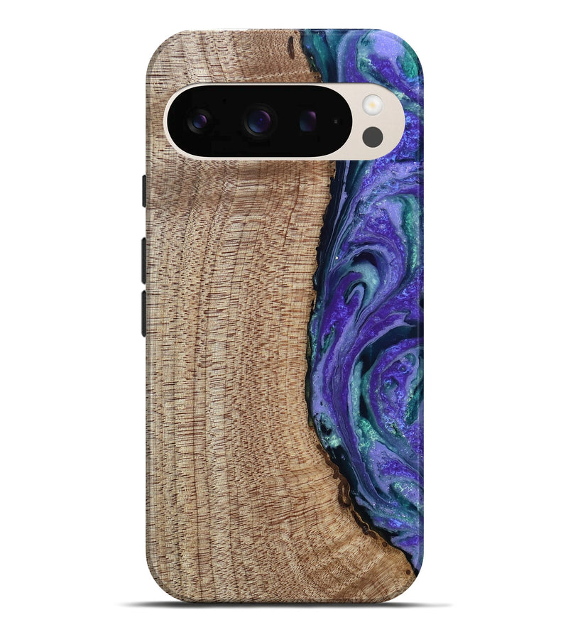Pixel 10 Pro XL Wood Live Edge Phone Case - Tess (Purple, 808690)
