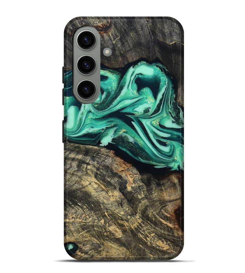 Galaxy S24 Plus Wood Live Edge Phone Case - Emeline (Green, 808693)