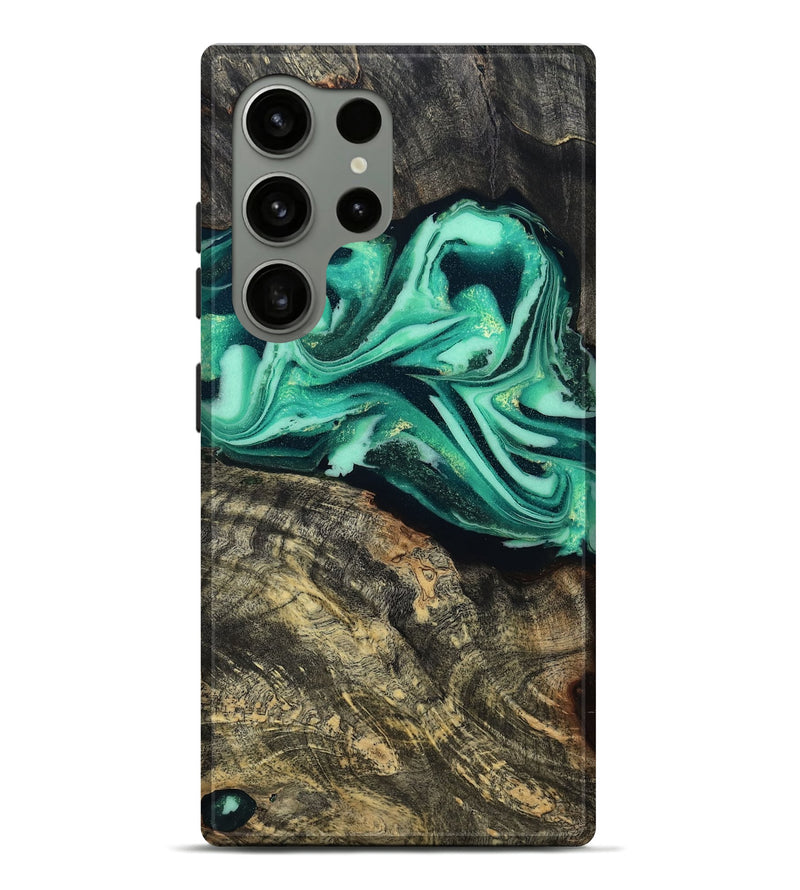 Galaxy S24 Ultra Wood Live Edge Phone Case - Emeline (Green, 808693)