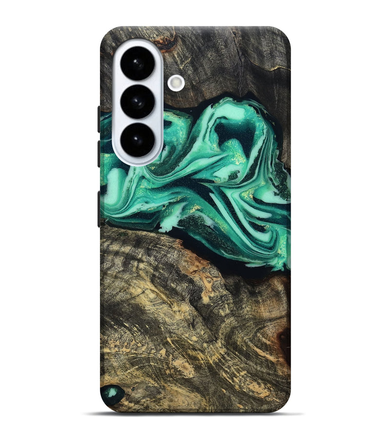 Galaxy S26 Plus Wood Live Edge Phone Case - Emeline (Green, 808693)