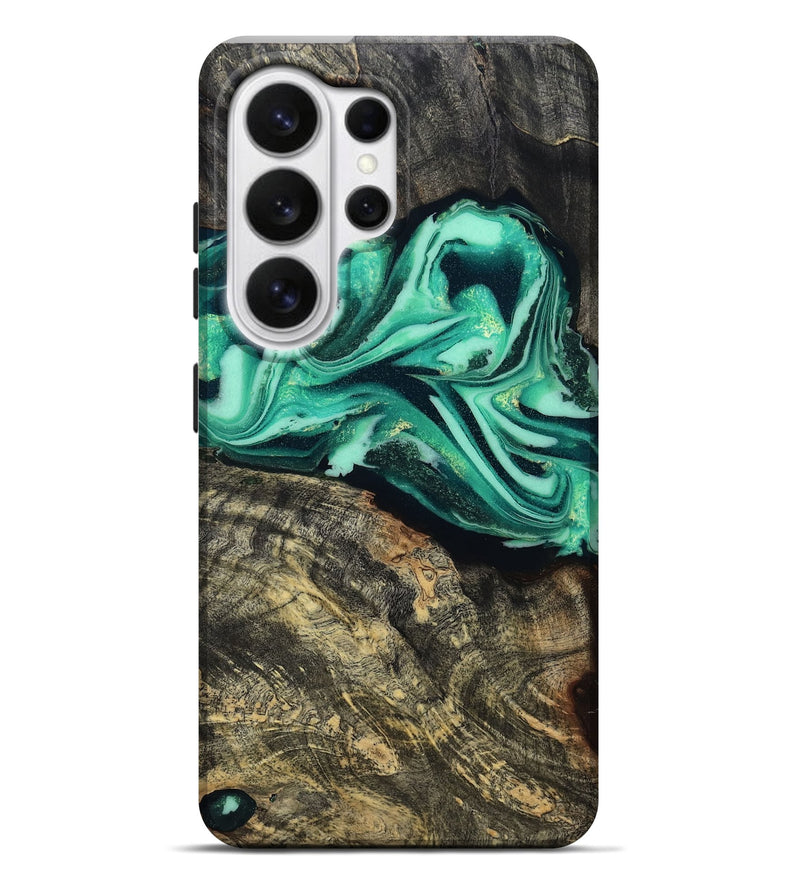 Galaxy S26 Ultra Wood Live Edge Phone Case - Emeline (Green, 808693)