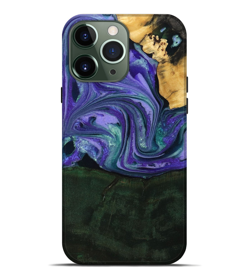 iPhone 13 Pro Max Wood Live Edge Phone Case - Raelynn (Purple, 808694)