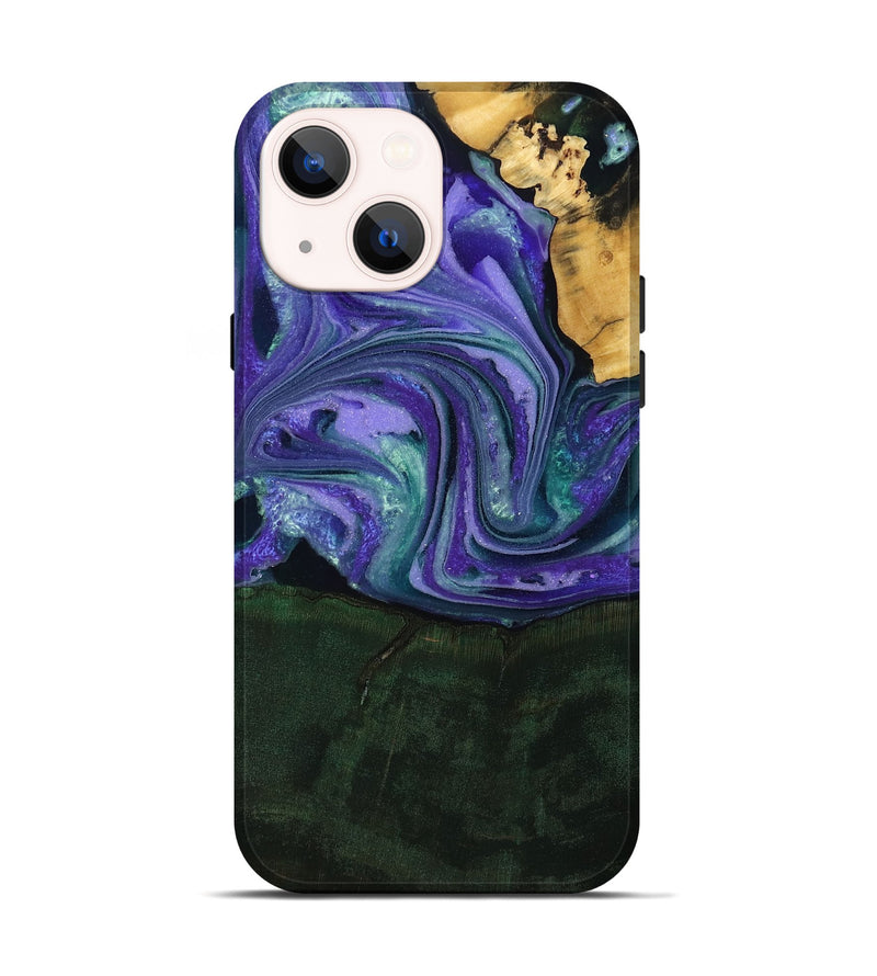 iPhone 14 Wood Live Edge Phone Case - Raelynn (Purple, 808694)