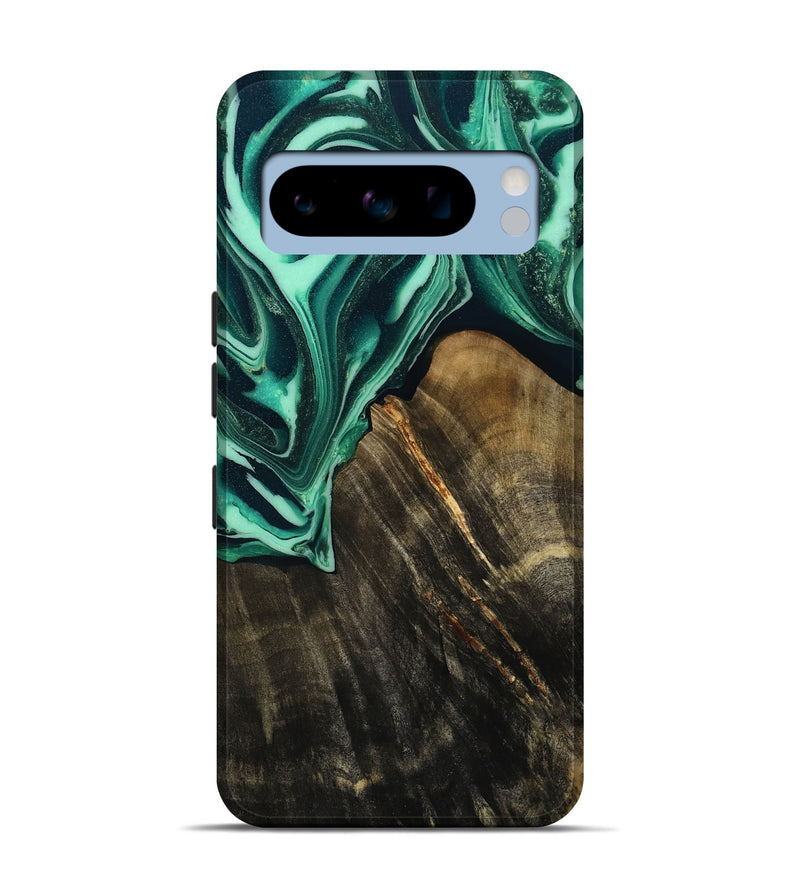 Pixel 8 Pro Wood Live Edge Phone Case - Solomon (Green, 808696)