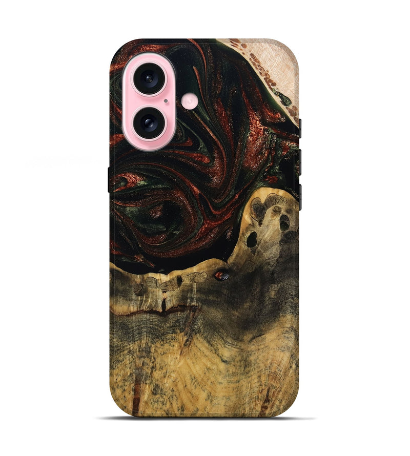 iPhone 17 Wood Live Edge Phone Case - Aryanna (Red, 808697)