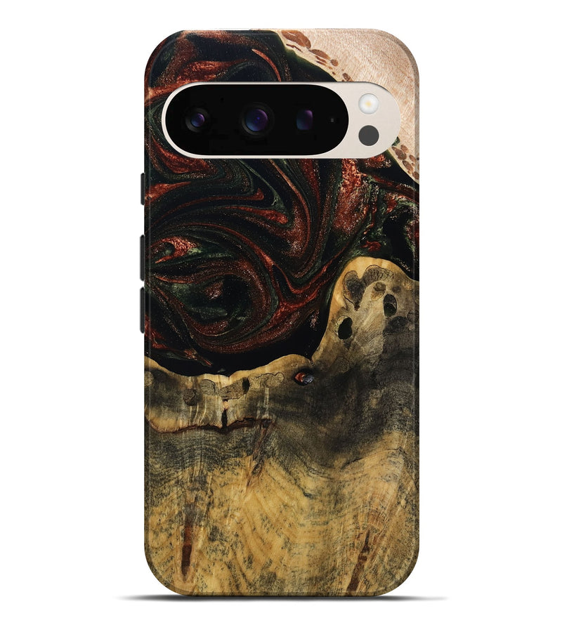 Pixel 10 Pro XL Wood Live Edge Phone Case - Aryanna (Red, 808697)