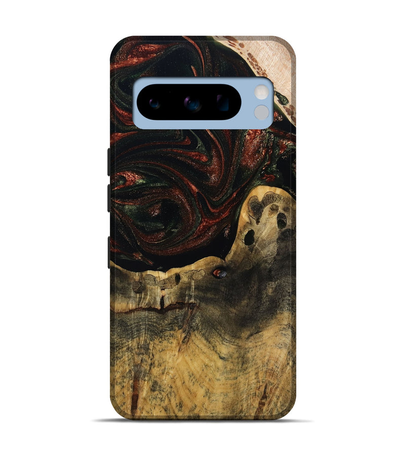 Pixel 8 Pro Wood Live Edge Phone Case - Aryanna (Red, 808697)