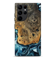 Galaxy S22 Ultra Wood Live Edge Phone Case - Aaron (Blue, 808699)