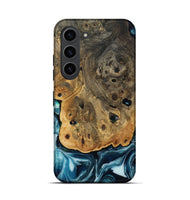 Galaxy S23 Wood Live Edge Phone Case - Aaron (Blue, 808699)
