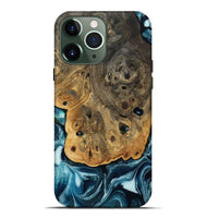 iPhone 13 Pro Max Wood Live Edge Phone Case - Aaron (Blue, 808699)