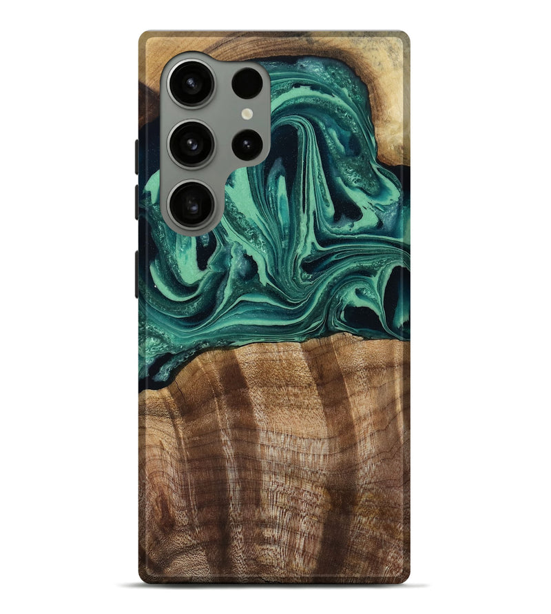 Galaxy S24 Ultra Wood Live Edge Phone Case - Desiree (Green, 808700)
