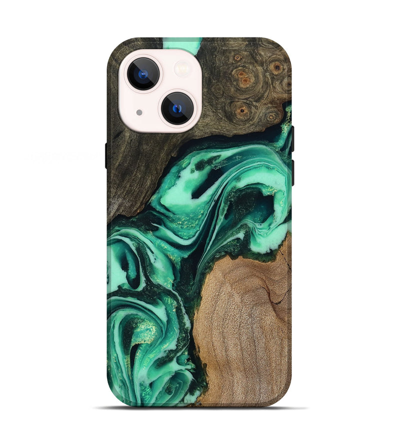 iPhone 13 Wood Live Edge Phone Case - Berkley (Green, 808701)