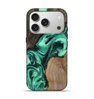 iPhone 17 Pro Wood Live Edge Phone Case - Berkley (Green, 808701)