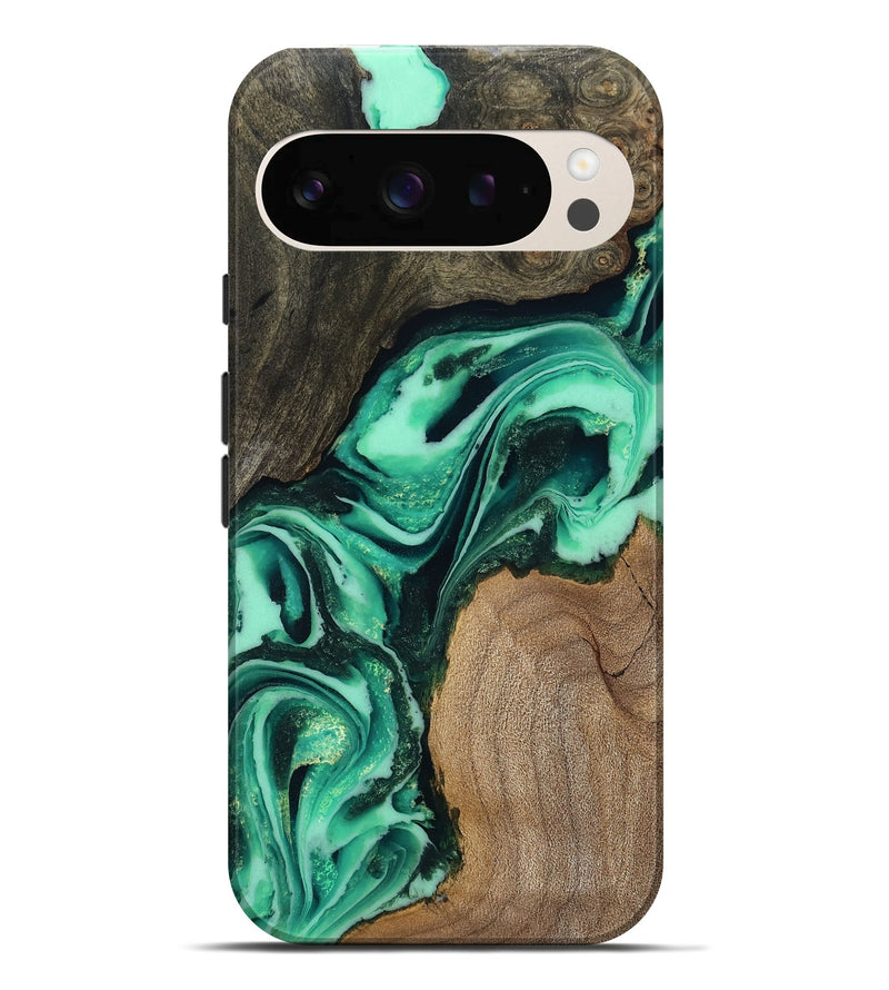 Pixel 10 Pro XL Wood Live Edge Phone Case - Berkley (Green, 808701)