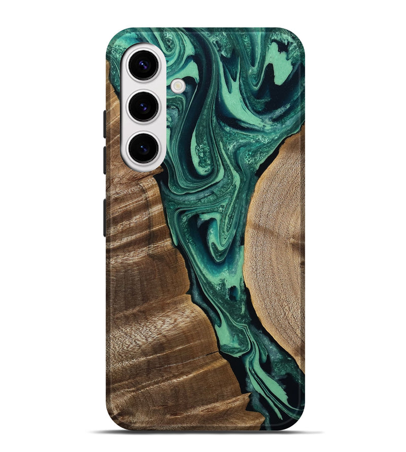 Galaxy S25 Plus Wood Live Edge Phone Case - Garth (Green, 808702)