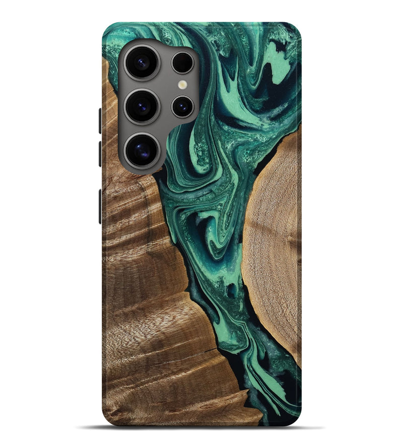 Galaxy S25 Ultra Wood Live Edge Phone Case - Garth (Green, 808702)