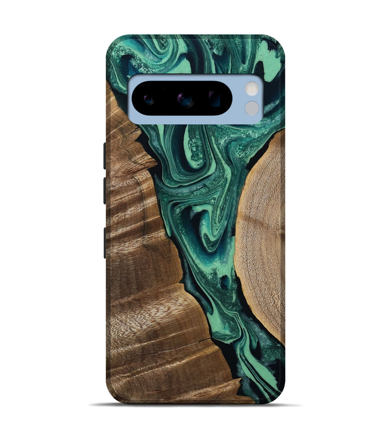 Pixel 8 Pro Wood Live Edge Phone Case - Garth (Green, 808702)