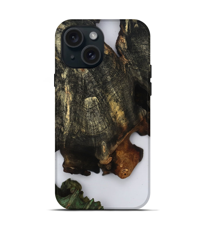 iPhone 15 Wood Live Edge Phone Case - Harley (Clear, 808704)