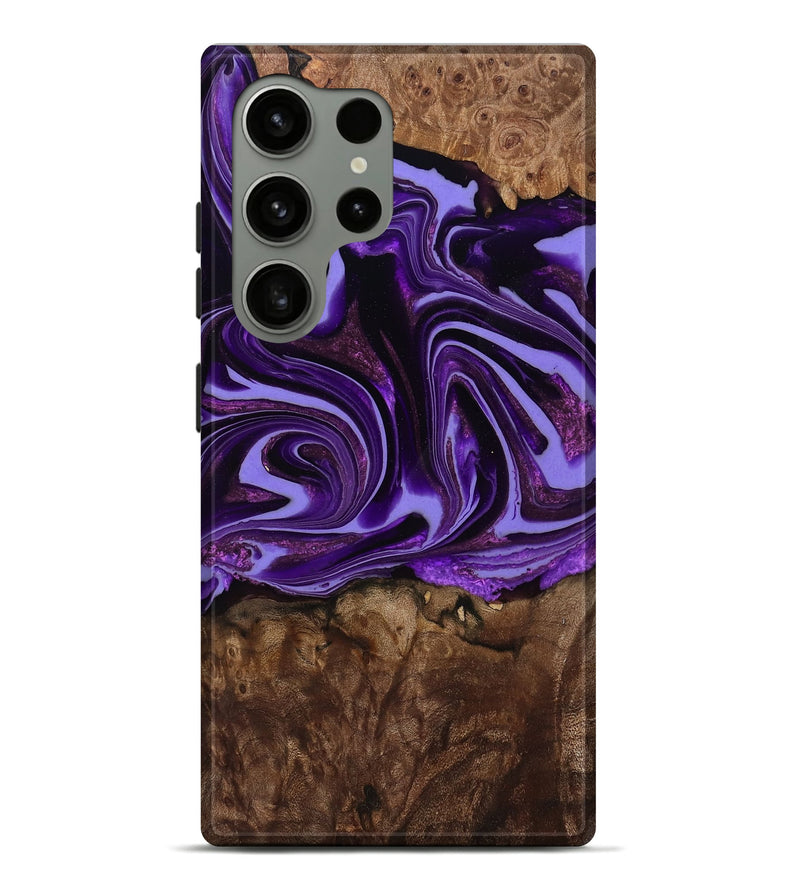 Galaxy S24 Ultra Wood Live Edge Phone Case - Brielle (Purple, 808705)