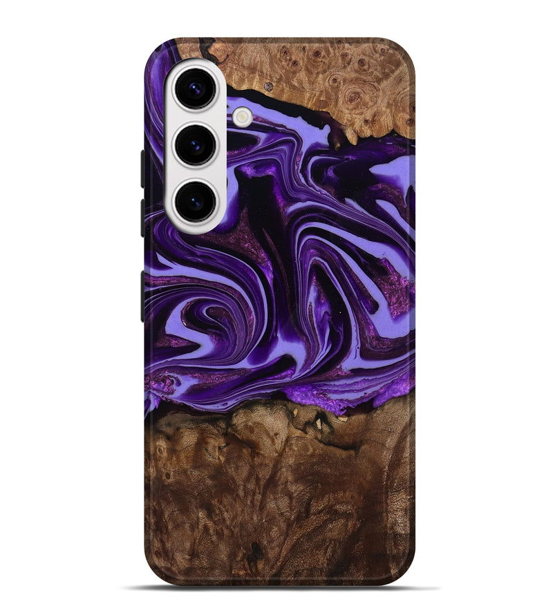 Galaxy S25 Plus Wood Live Edge Phone Case - Brielle (Purple, 808705)