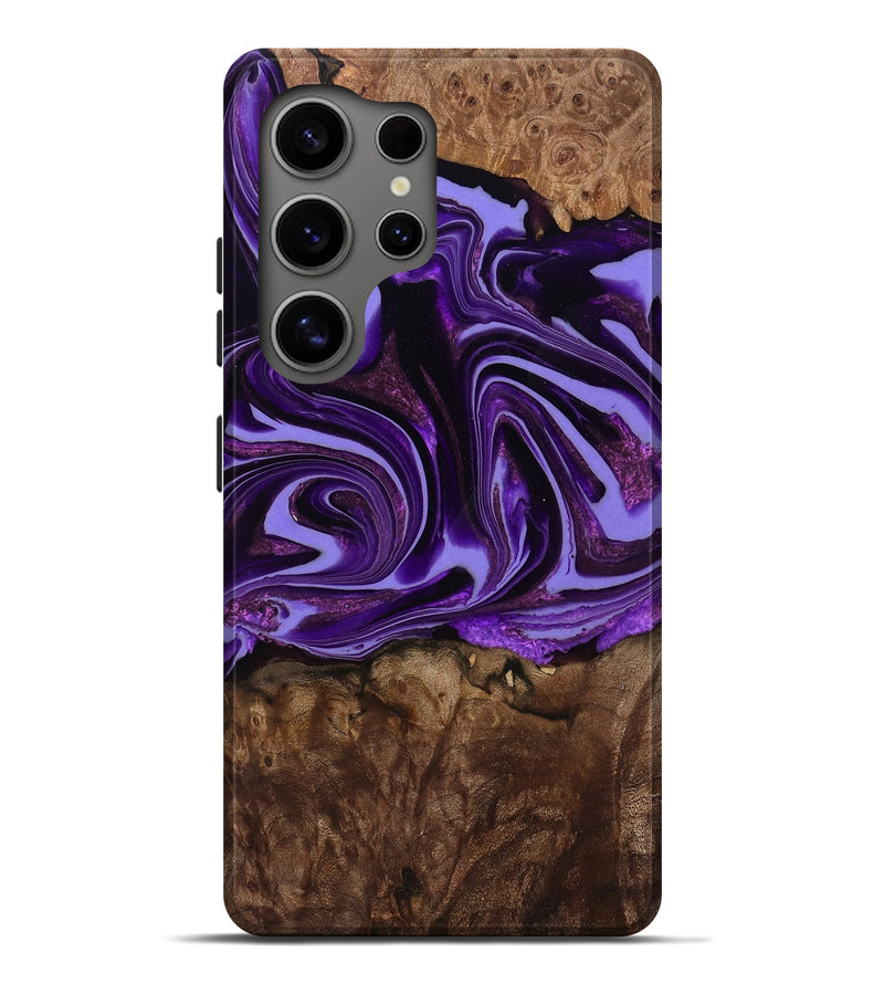 Galaxy S25 Ultra Wood Live Edge Phone Case - Brielle (Purple, 808705)