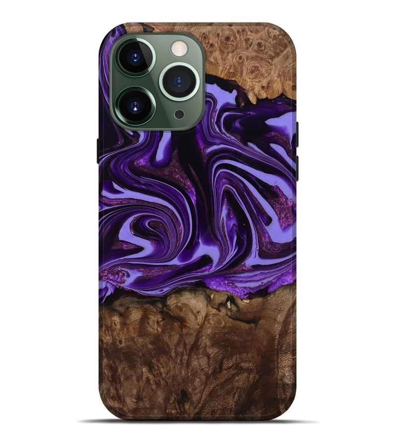 iPhone 13 Pro Max Wood Live Edge Phone Case - Brielle (Purple, 808705)