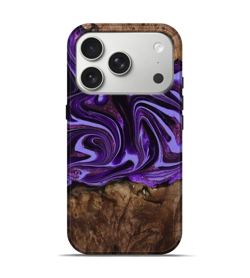 iPhone 17 Pro Wood Live Edge Phone Case - Brielle (Purple, 808705)