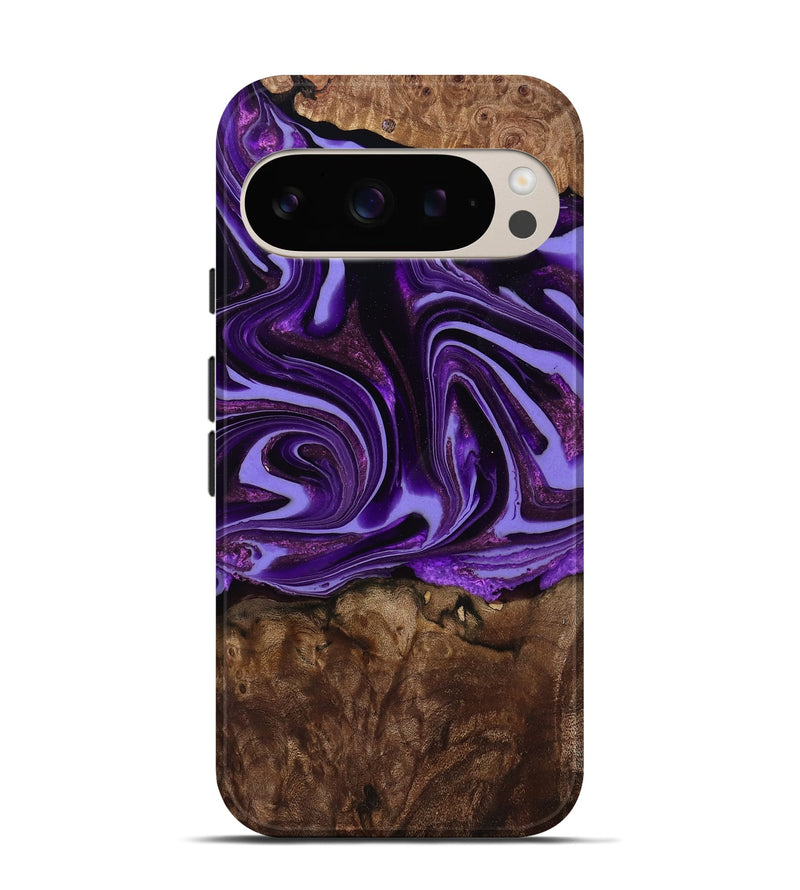 Pixel 9 Wood Live Edge Phone Case - Brielle (Purple, 808705)