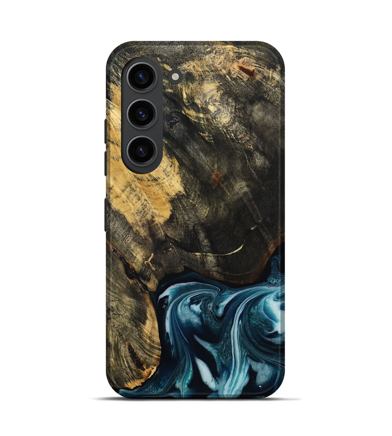Galaxy S23 Wood Live Edge Phone Case - Raven (Blue, 808706)