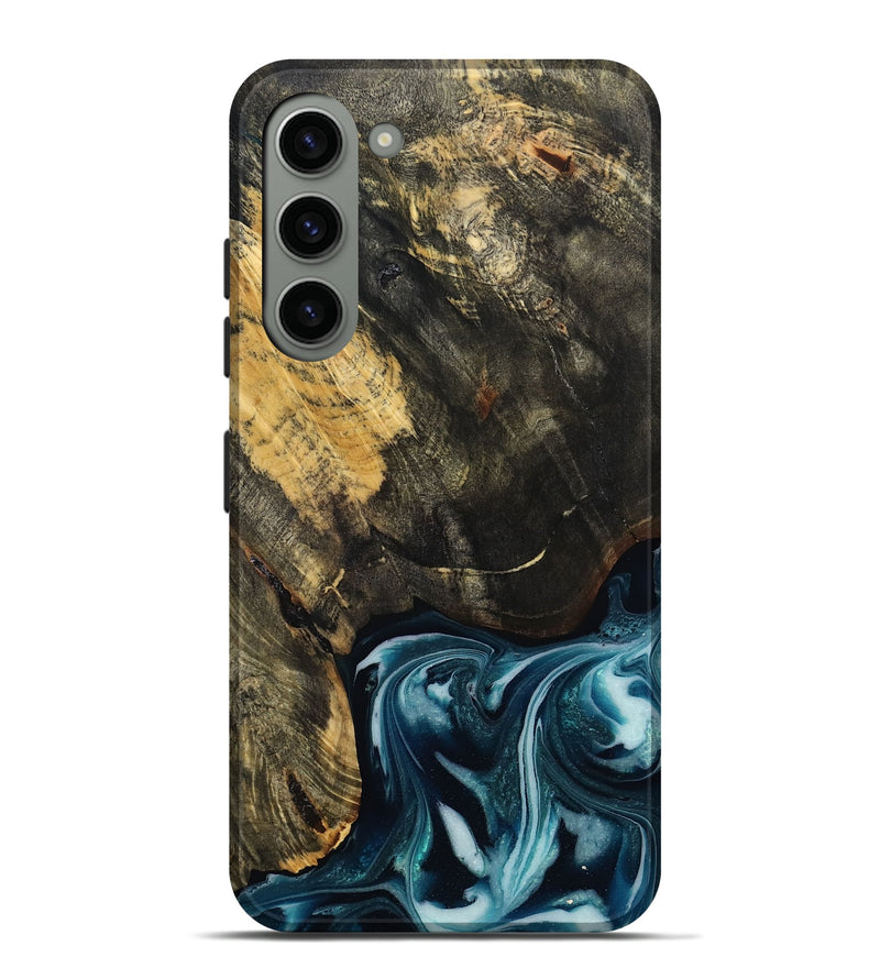 Galaxy S23 Plus Wood Live Edge Phone Case - Raven (Blue, 808706)