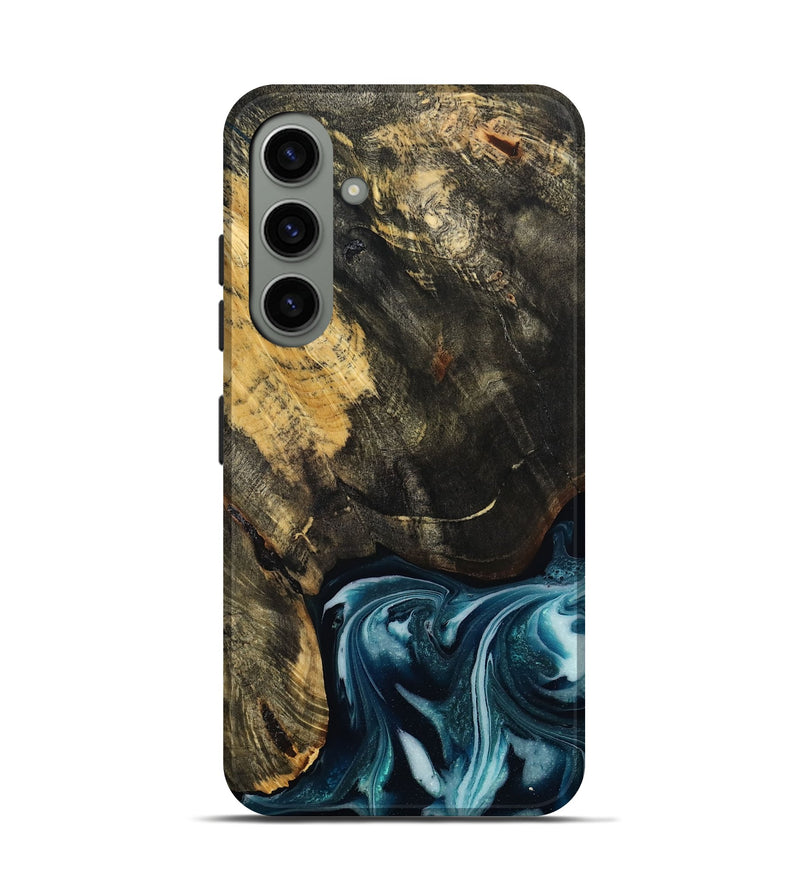 Galaxy S24 Wood Live Edge Phone Case - Raven (Blue, 808706)