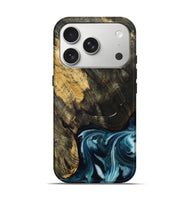 iPhone 17 Pro Wood Live Edge Phone Case - Raven (Blue, 808706)