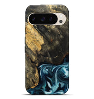 Pixel 9 Pro XL Wood Live Edge Phone Case - Raven (Blue, 808706)