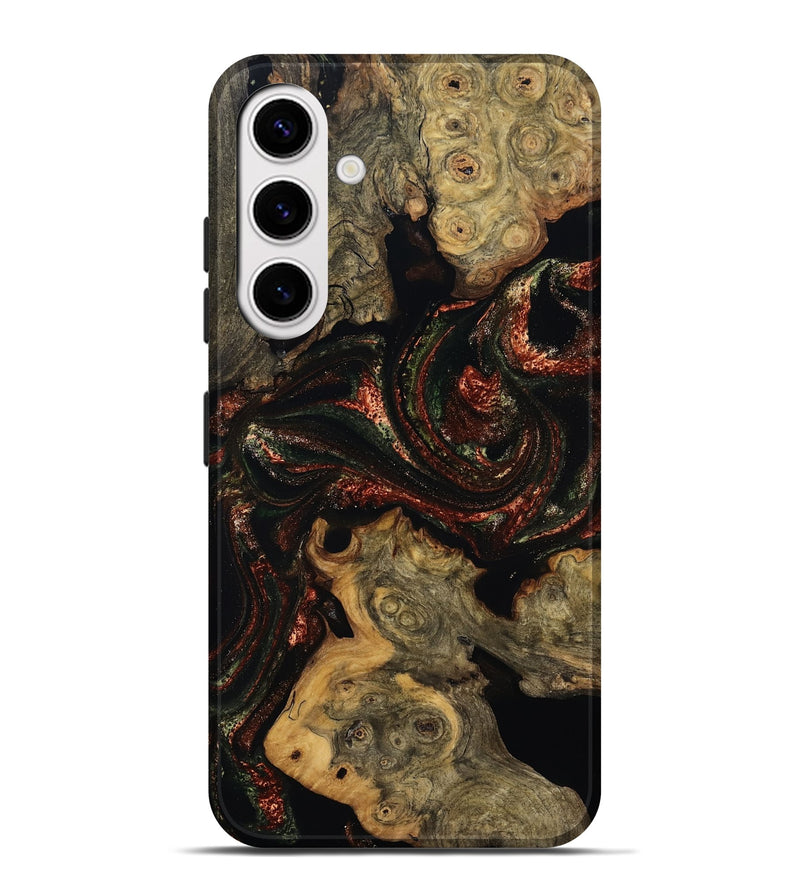 Galaxy S25 Plus Wood Live Edge Phone Case - Azalea (Red, 808707)