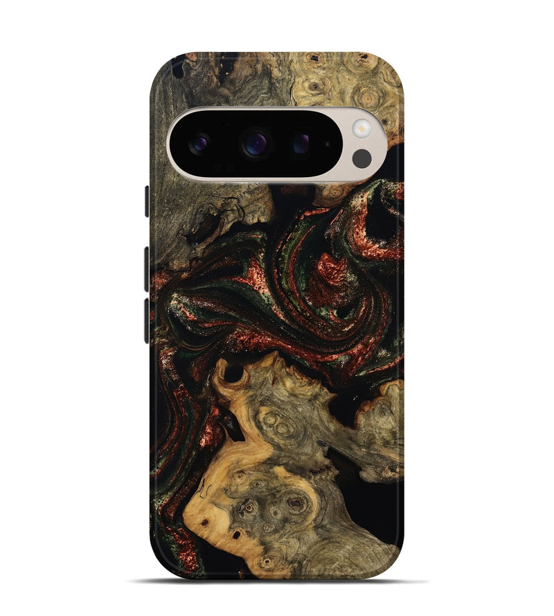 Pixel 10 Pro Wood Live Edge Phone Case - Azalea (Red, 808707)