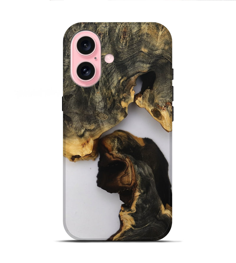 iPhone 16 Wood Live Edge Phone Case - Terry (Clear, 808708)